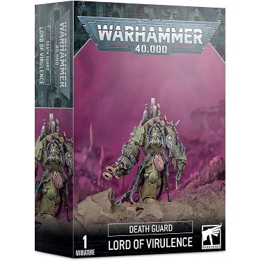 This 20-piece plastic kit makes one Lord of Virulence. It is supplied with a 50mm Citadel round base.