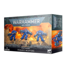 This multi-part plastic kit contains the components necessary to assemble a set of 3 Primaris Inceptors. The Primaris Inceptors come as 117 components, and are supplied with 3 Citadel 40mm Round bases, 3 45mm flying stems and an Ultramarines Infantry Transfer Sheet.