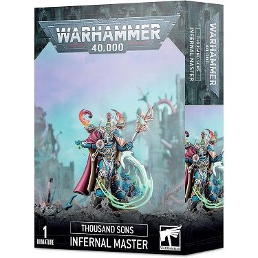 This plastic kit builds one Infernal Master. It is supplied in 15 pieces, and comes with one 40mm Citadel Round Base.
This miniature is supplied unpainted and requires assembly – we recommend using Citadel Plastic Glue and Citadel paints.