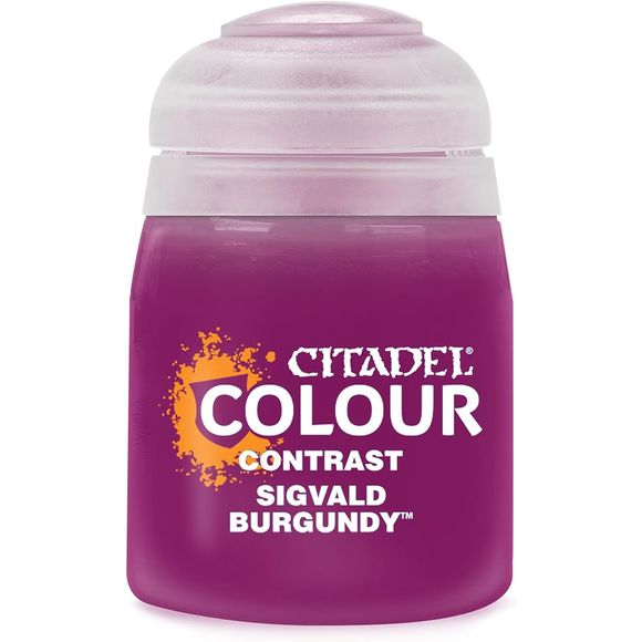 Games Workshop Citadel Contrast Paint: Sigvald Burgundy (18ml)
Contrast is a revolutionary paint that makes beautiful painting simple and fast. Each Contrast paint, when applied over a light Contrast undercoat, gives you a vivid base and realistic shading all in a single application.Pot size: 18mlBases, shades, and highlights your models with a single applicationWater-based formula