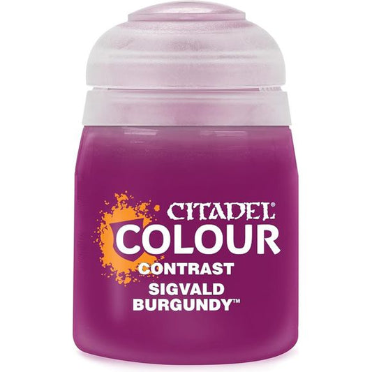 Games Workshop Citadel Contrast Paint: Sigvald Burgundy (18ml)
Contrast is a revolutionary paint that makes beautiful painting simple and fast. Each Contrast paint, when applied over a light Contrast undercoat, gives you a vivid base and realistic shading all in a single application.Pot size: 18mlBases, shades, and highlights your models with a single applicationWater-based formula