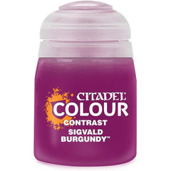 Games Workshop Citadel Contrast Paint: Sigvald Burgundy (18ml)
Contrast is a revolutionary paint that makes beautiful painting simple and fast. Each Contrast paint, when applied over a light Contrast undercoat, gives you a vivid base and realistic shading all in a single application.Pot size: 18mlBases, shades, and highlights your models with a single applicationWater-based formula