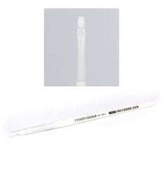 Synthetic brush fibers to prevent curling. Perfect for all of your dry brushing needs. Finetuned for small details.