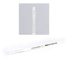 Synthetic brush fibers to prevent curling. Perfect for all of your dry brushing needs. Finetuned for small details.