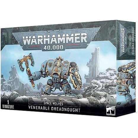 This multi-part plastic kit makes one Space Wolves Venerable Dreadnought