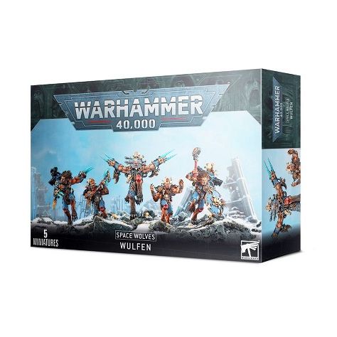 This multi-part plastic kit contains all the components necessary to assemble five Wulfen. This boxed set contains a total of 165 components, and includes five Citadel 40mm Round bases.