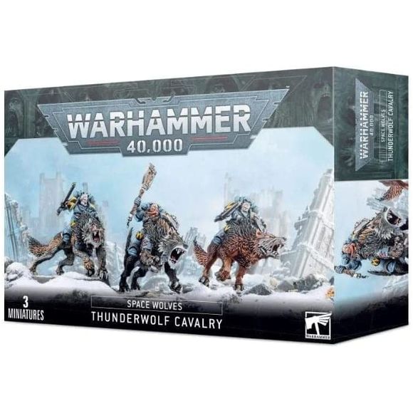This multi-part plastic boxed set contains 121 components with which to build three Thunderwolf Cavalry models. Model is supplied unpainted and unassembled. Glue, paint, and other hobby supplies sold separately.