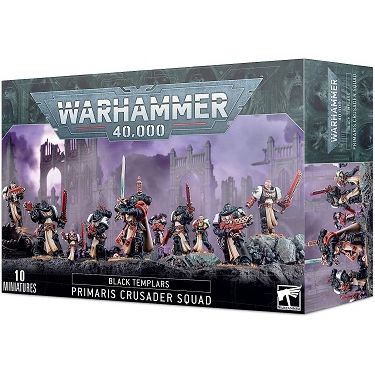 The kit is comprised of 228 plastic components, with which you can assemble Crusader Squad, containing six Primaris Initiates and four Neophytes with a choice of weapon options.