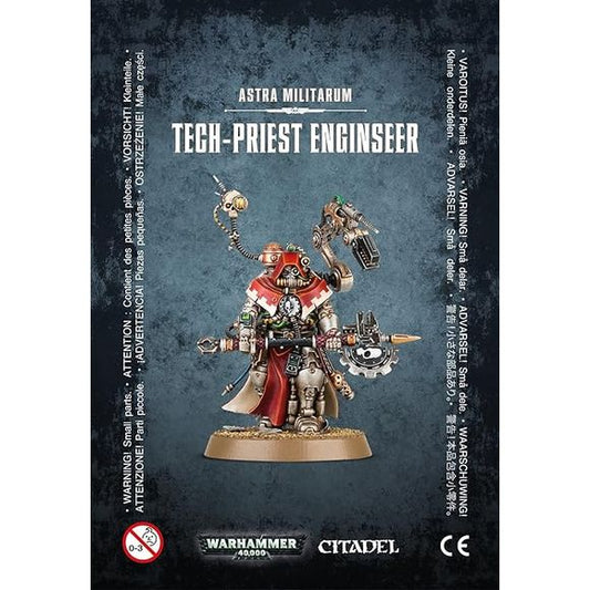 The vehicles of the Astra Militarum are as tetchy as they are varied – keeping a tank in combat-ready trim in the oppressive 41st Millennium is not an easy task. To this end, the Tech-Priest Enginseers are an invaluable part of any Imperial Guard detachment. Able to soothe even the most belligerent of machine spirits with binary prayer and mystic rites, these Enginseers wade into the fray fearlessly, wielding cog-toothed power axes and effecting battlefield repairs to their tracked congregation with all the
