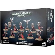 This kit builds 10 Battle Sisters and 1 Incensor Cherub.