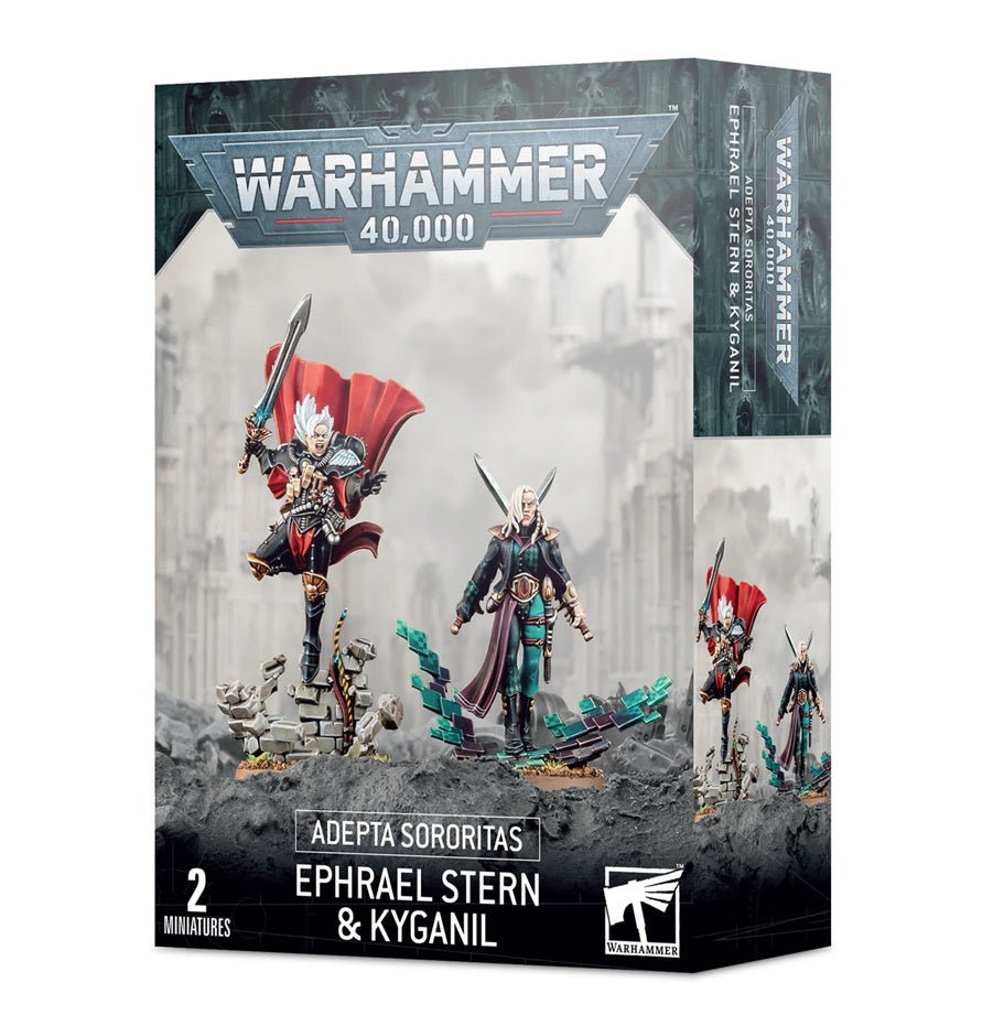 The set includes:
- 1x Ephrael Stern (supplied with a Citadel 32mm Round Base)
- 1x Kyganil (supplied with a Citadel 32mm Round Base)