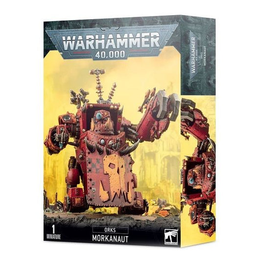 This multi-part plastic kit contains all the components to make one Ork Mornanaut. This model kit is unpainted and unassembled.