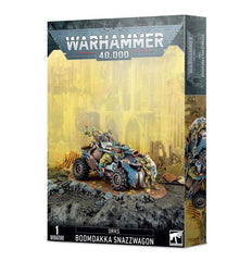 This multipart plastic kit contains the components necessary to assemble a Boomdakka Snazzwagon. This kit comes as 65 components and is supplied with a Citadel 150mm Oval base.
