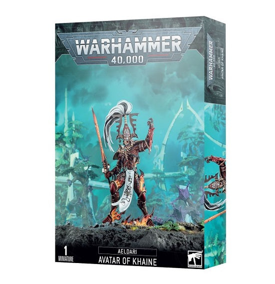This kit builds one Avatar of Khaine. This set comprises 53 plastic components and is supplied with 1x 80mm Citadel round base. This miniature is supplied unpainted and requires assembly – we recommend using Citadel Plastic Glue and Citadel paints