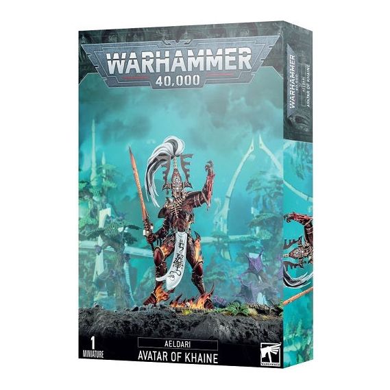This kit builds one Avatar of Khaine. This set comprises 53 plastic components and is supplied with 1x 80mm Citadel round base. This miniature is supplied unpainted and requires assembly – we recommend using Citadel Plastic Glue and Citadel paints
