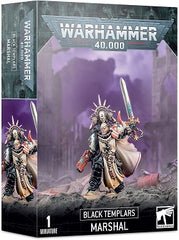 The kit is comprised of 23 plastic components, with which you can assemble one Black Templar Marshal, and is supplied with one Citadel 40mm round base. This miniature is supplied unpainted and requires assembly – we recommend using Citadel Plastic Glue and Citadel paints.