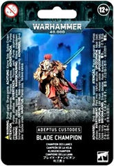 <p><strong>Warhammer 40,000: Adeptus Custodes – Blade Champion</strong> from Games Workshop brings an elite master swordsman to your Adeptus Custodes army. Renowned for their extraordinary skill with the blade, Blade Champions are formidable warriors who specialize in defeating powerful enemies through precision, speed, and devastating melee attacks. This highly detailed plastic miniature features ornate golden armor, elegant weaponry, and dynamic posing options that capture the majesty of the Emperor's eli