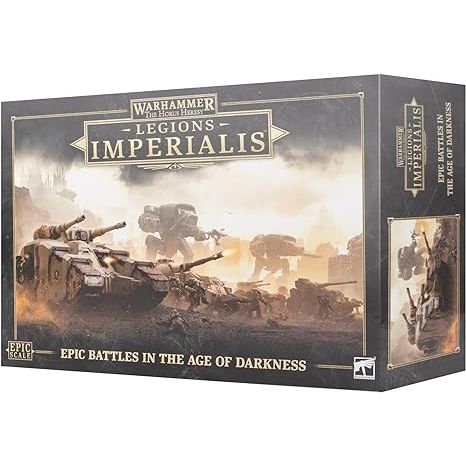 This box contains:
- 240-page hardback Warhammer: The Horus Heresy – Legions Imperialis Rulebook
- 61x tokens
- 2x quick reference sheets
- 21x dice
- 3x templates
- 2x measuring sticks
- 1x transfer sheet containing 556 decals
- 223x epic scale plastic Citadel miniatures, which combine to build 61x models as follows:
- 27x Legiones Astartes models:
- 2x Legion Command Squads
- 8x Tactical Legionaries Squads
- 2x Legion Terminators Squads
- 2x Assault Marines Squads
- 2x Support Legionaries with Plasma Gun