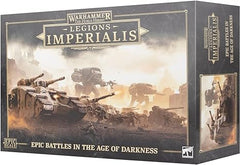 This box contains:
- 240-page hardback Warhammer: The Horus Heresy – Legions Imperialis Rulebook
- 61x tokens
- 2x quick reference sheets
- 21x dice
- 3x templates
- 2x measuring sticks
- 1x transfer sheet containing 556 decals
- 223x epic scale plastic Citadel miniatures, which combine to build 61x models as follows:
- 27x Legiones Astartes models:
- 2x Legion Command Squads
- 8x Tactical Legionaries Squads
- 2x Legion Terminators Squads
- 2x Assault Marines Squads
- 2x Support Legionaries with Plasma Gun