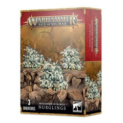This multipart plastic model builds 3 "stacks' of Nurglings. This multi-part plastic boxed set contains 16 components with which to build 3 varying towers of Nurglings. Supplied with 3 Citadel 40mm Round bases.