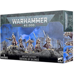 This multi-part plastic kit contains the parts necessary to assemble a 5-model Prosecutor Squad, Silent Sisterhood warriors.