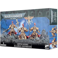 You have the option to assemble 1 model as a Shield-Captain, using the specific shoulder pads, thigh plates, helmet plume and misericordia supplied, and 1 model can be assembled as a Vexilus Praetor, using the ornate vexilla in the kit.
This kit comes as 73 components, and is supplied with 3 Citadel 40mm Round bases.