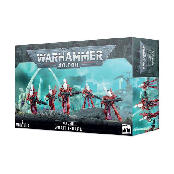 This multipart plastic kit builds five Wraithguard. This kit comprises 135 plastic components, and 5x Citadel 40mm Round Bases. This set also includes 1x Aeldari Transfer sheet containing 378 high-quality waterslide transfers to customise your miniatures.
These miniatures require assembly and are supplied unpainted – we recommend using Citadel Plastic Glue and Citadel Colour Paints.