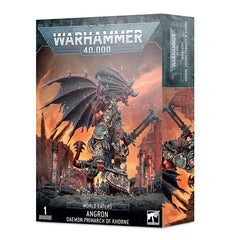 This multipart kit builds Angron, Daemon Primarch of Khorne. This kit comprises 77 plastic components, and is supplied with a Citadel 100mm Round Base. This miniature is supplied unpainted and requires assembly – we recommend using Citadel Plastic Glue and Citadel Colour paints.