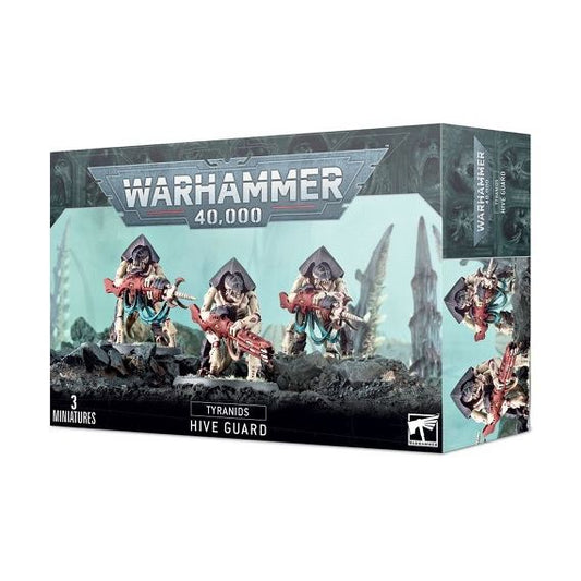 This plastic kit contains 102 components with which to make either 3 Hive Guard or 3 Tyrant Guard.
This kit comes supplied unpainted and requires assembly - we recommend using Citadel Plastic Glue and Citadel Paints.