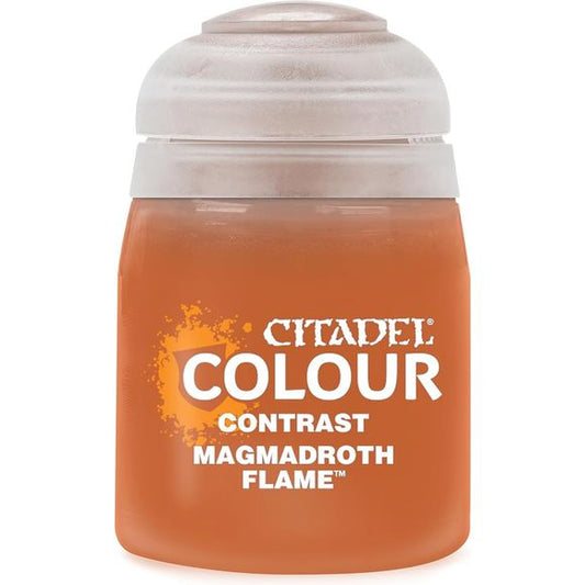 Games Workshop Citadel Contrast Paint: Magmadroth Flame (18ml)
Contrast is a revolutionary paint that makes beautiful painting simple and fast. Each Contrast paint, when applied over a light Contrast undercoat, gives you a vivid base and realistic shading all in a single application.
Pot size: 18ml
Bases, shades, and highlights your models with a single application
Water-based formula