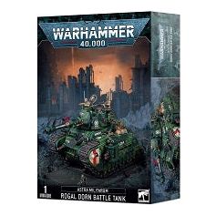 This multipart plastic kit builds a Rogal Dorn Battle Tank
