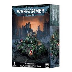This multipart plastic kit builds a Rogal Dorn Battle Tank