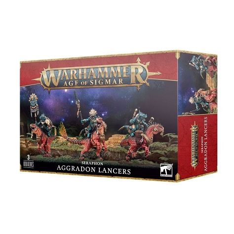 This multipart plastic kit builds three Aggradon Lancers. This kit comprises 95 plastic components, and comes with three Citadel 75x42mm Oval Bases. These miniatures are supplied unassembled and unpainted – we recommend using Citadel Plastic Glue and Citadel Colour paints.