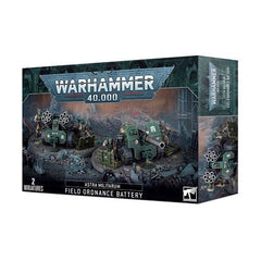 This multipart plastic kit builds two Ordnance Teams. This kit comprises 154 plastic components and is supplied with 2x Citadel 100mm Round Bases. Also included is an Astra Militarum Vehicle Transfer Sheet, with 475 transfers featuring numerals, sigils, and a variety of regimental heraldry.
These miniatures are supplied unassembled and unpainted – we recommend using Citadel Plastic Glue and Citadel Colour paints.