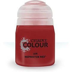 This paint pot contains .8 fl oz of Mephiston Red. This watercolor based paint is intended to be used with an airbrush.