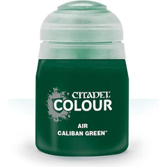 This paint pot contains .8 fl oz of Caliban Green. This watercolor based paint is intended to be used with an airbrush.