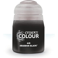 This paint pot contains .8 fl oz of Abaddon Black. This watercolor based paint is intended to be used with an airbrush.