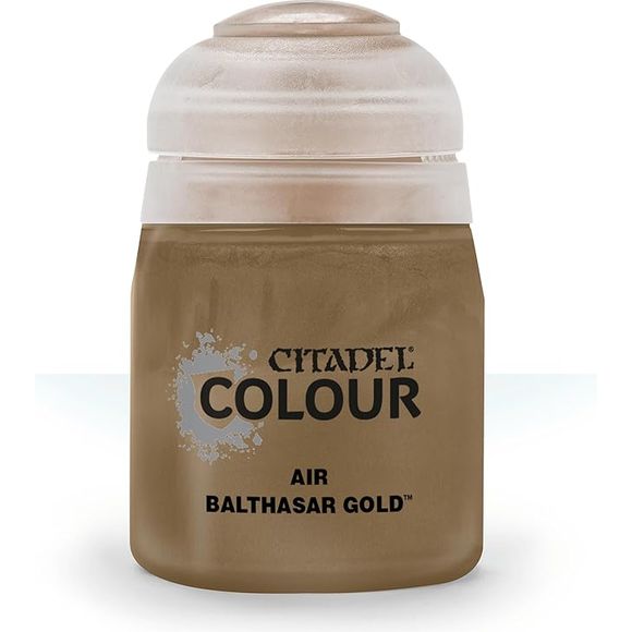 This paint pot contains .8 fl oz of Balthasar Gold. This watercolor based paint is intended to be used with an airbrush.