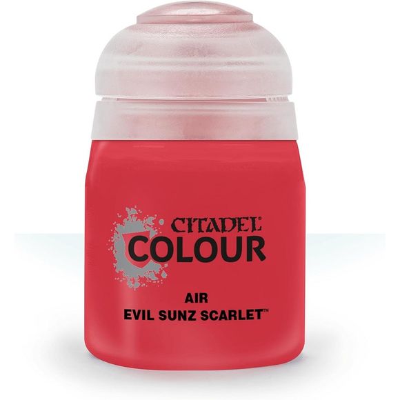 This paint pot contains .8 fl oz of Evil Sunz Scarlet. This watercolor based paint is intended to be used with an airbrush.