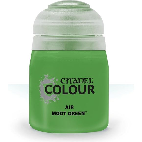 This paint pot contains .8 fl oz of Moot Green. This watercolor based paint is intended to be used with an airbrush.