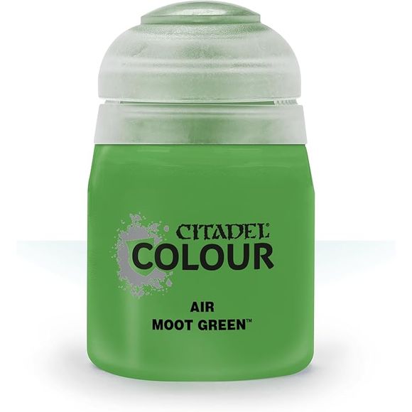 This paint pot contains .8 fl oz of Moot Green. This watercolor based paint is intended to be used with an airbrush.