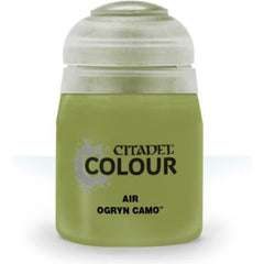 This paint pot contains .8 fl oz of Ogryn Camo. This watercolor based paint is intended to be used with an airbrush.