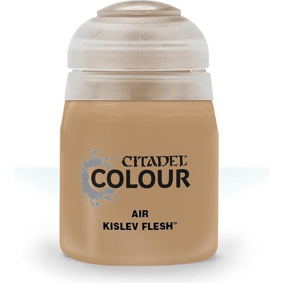 This paint pot contains .8 fl oz of Kislev Flesh. This watercolor based paint is intended to be used with an airbrush.