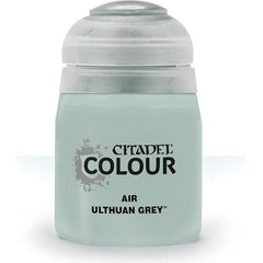 This paint pot contains .8 fl oz of Ulthuan Grey. This watercolor based paint is intended to be used with an airbrush.