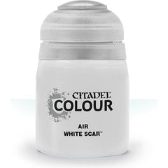 This paint pot contains .8 fl oz of White Scar. This watercolor based paint is intended to be used with an airbrush.