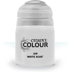This paint pot contains .8 fl oz of White Scar. This watercolor based paint is intended to be used with an airbrush.