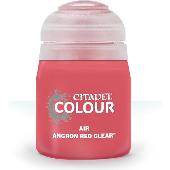 This paint pot contains .8 fl oz of Angron Red Clear. This watercolor based paint is intended to be used with an airbrush.