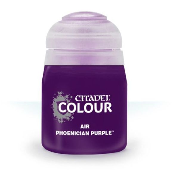 This paint pot contains .8 fl oz of Phoenician Purple. This watercolor based paint is intended to be used with an airbrush.