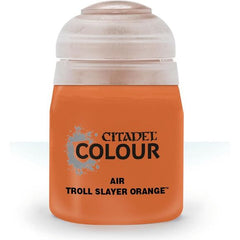 This paint pot contains .8 fl oz of Troll Slayer Orange. This watercolor based paint is intended to be used with an airbrush.