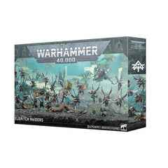 Release Date 2/28/2026
This boxed set builds 23 multipart plastic Aeldari miniatures:
– 1x Prince Yriel
– 1x Kharseth
– 1x Starfang (which can alternatively be built as a Vyper)
– 10x Corsair Skyreavers
– 10x Corsair Voidreavers (which can alternatively be built as Corsair Voidscarred)
This kit comprises 412 plastic components, 1x Citadel 105mm by 70mm Oval Base, 1x Citadel 32mm Round Base, 1x Citadel 40mm Round Base, 1x Citadel 50mm Ball Stem, and 20x Citadel 28.5mm Round Bases. These miniatures require as